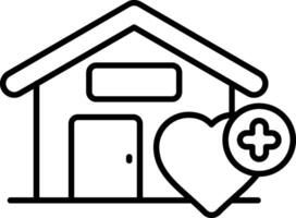 Hospice Support Line Icon vector