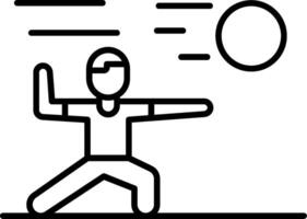 Morning Exercise Line Icon vector