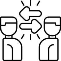 Conflict Resolution Line Icon vector