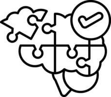 Problem-Solving Skills Line Icon vector