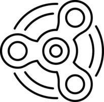 Fidget Spinner Line Icon vector