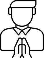 Gratitude Practice Line Icon vector