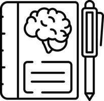Mental Health Books Line Icon vector
