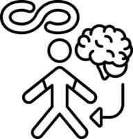 Mind-Body Connection Line Icon vector