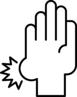 Sprain Line Icon vector