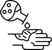 Chemical Burn Line Icon vector