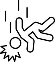 Head Injury Line Icon vector