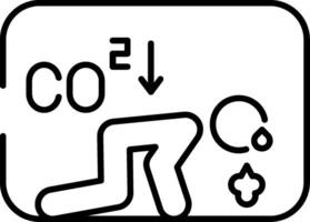 Oxygen Deficiency Line Icon vector