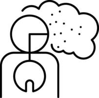 Asphyxiation Line Icon vector