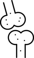 Dislocation Line Icon vector