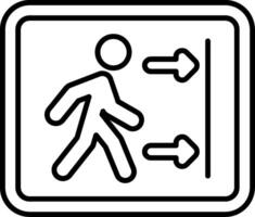 Emergency Exit Line Icon vector