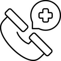 Emergency Response Line Icon vector