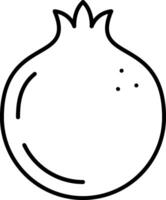Pomegranate Line Icon vector