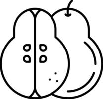 Pear Line Icon vector