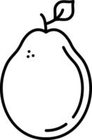 Guava Line Icon vector