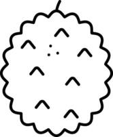 Durian Line Icon vector