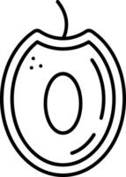 Jujube Line Icon vector