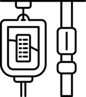 IV Drip Line Icon vector
