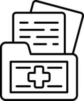 Medical Report Line Icon vector