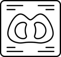 CT Scan Line Icon vector