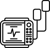 Defibrillator Line Icon vector