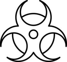 Biohazard Line Icon vector