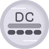Dc Power Flat Icon vector