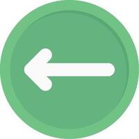 Left Arrow Flat Icon vector