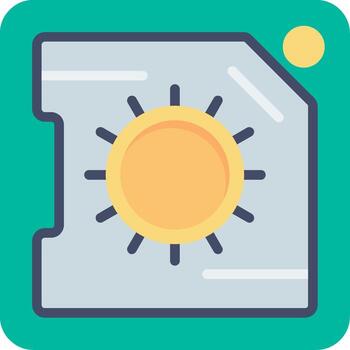 icono plano del procesador vector