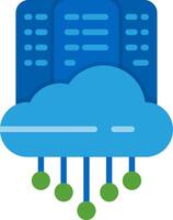 Web Hosting Flat Icon vector