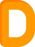 Capital D Icon vector