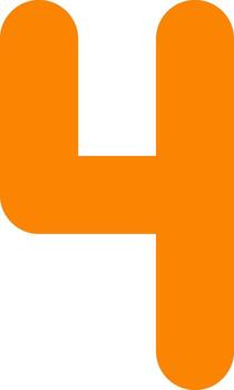 cuatro plano icono vector