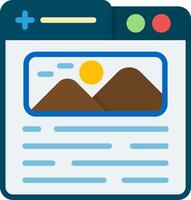 Landing Page Flat Icon vector