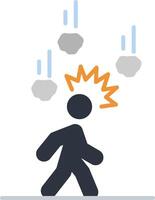 Falling Object Flat Icon vector