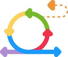 Agile Sprint Flat Icon vector