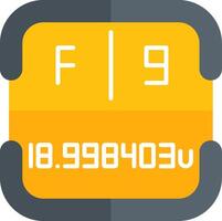 Fluorine Periodic Table Element vector