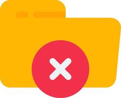 Folder Rejected Flat Icon vector