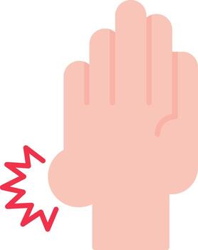 Sprain Flat Icon vector