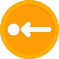 Arrow Pointing Left Flat Icon vector
