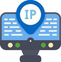 Ip Address Flat Icon vector