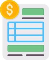 Invoice Flat Icon vector