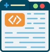 Coding Flat Icon vector