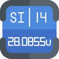 SilFlat Icon Periodic Table Element vector