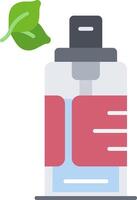 A spray bottle with a leaf on it vector