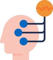 Electroencephalogram Flat Icon vector