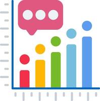 Burndown Chart Flat Icon vector
