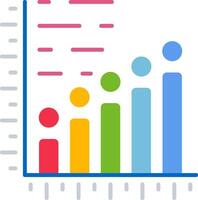 Burnup Chart Flat Icon vector