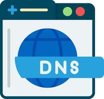 Dns Flat Icon vector
