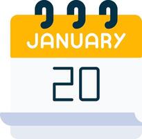 January 20 Icon vector