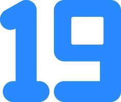 Nineteen Flat Icon vector